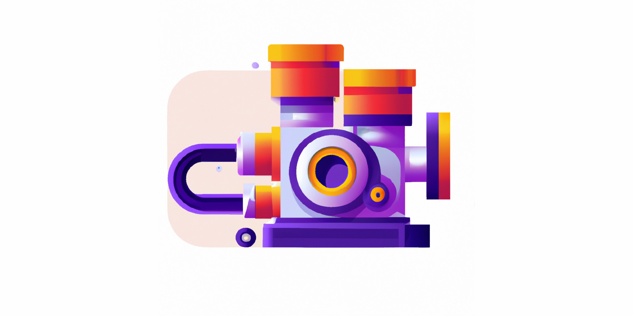 a engine in flat illustration style with gradients and white background