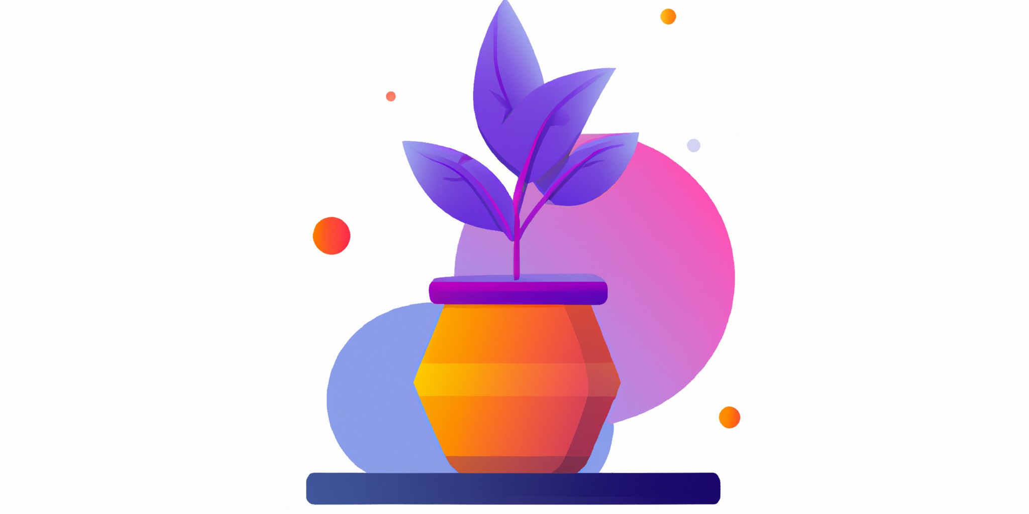 a house plant in flat illustration style with gradients and white background