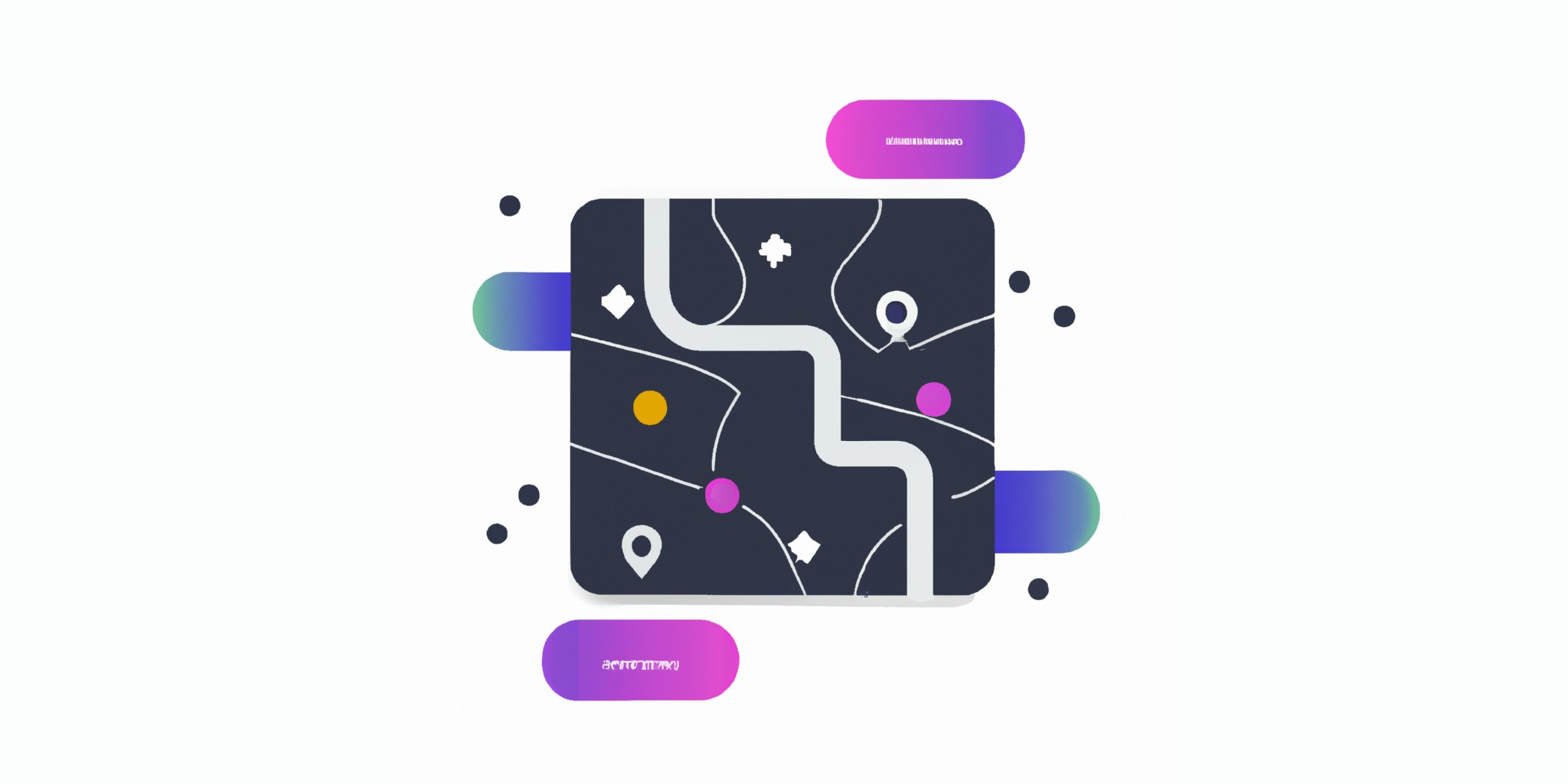 a roadmap in flat illustration style with gradients and white background